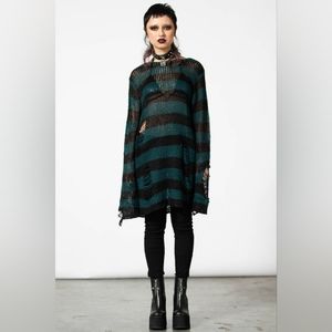Killstar Sea Punk shredded sweater